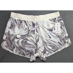 Athleta 2X All Activity Stretch Running Shorts‎ Marble Swirl Quick Dry Athletic